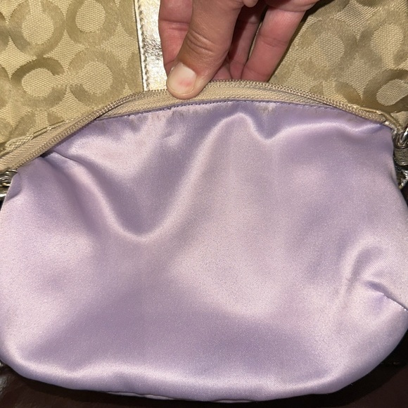 Coach Signature Canvas & Leather Wristlet - Picture 14 of 16